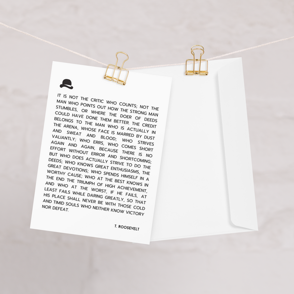 'Man in the Arena' Greeting Card